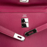 Hermès Tosca Clemence Leather Palladium Kelly 32 Handbag