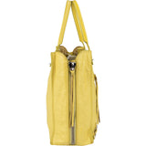 Balenciaga Leather Paper Look Side Zip Tote Handbag