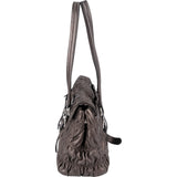Prada Matelassé Nappa Leather Gaufre Coffer Satchel Shoulder Bag