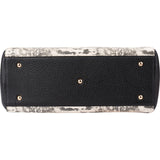 MCM Visetos Monogram Python Embossed Leather Milla Tote Handbag