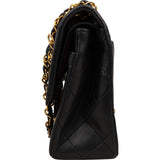 Chanel Quilted Lambskin 24K Gold Small Double Flap Shoulder Bag