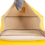 Chloé Yellow Grained Leather Drew Crossbody Bag