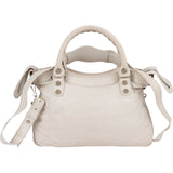 Balenciaga White Leather Small City Handbag