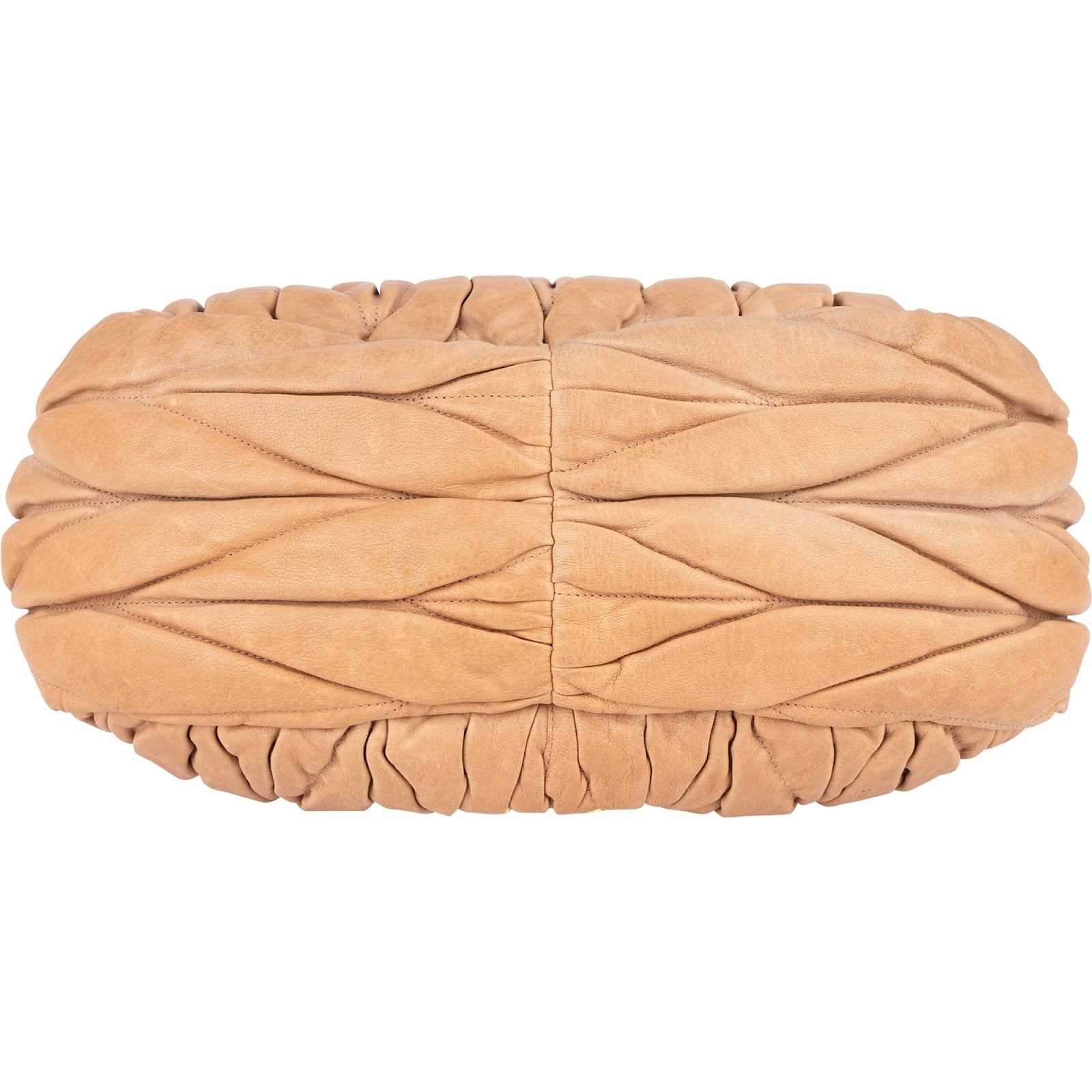 Miu Miu Matelassé Nappa Leather Hobo Handbag - vintageandkickz
