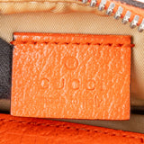 Gucci x The North Face Orange Leather Monogram GG Canvas Belt Bum Bag Crossbody Bag