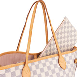 Louis Vuitton Monogram Damier Azur Neverfull MM Shoulder Bag
