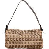 Fendi Monogram Zucca Canvas Baguette Shoulder Bag