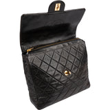 Chanel Quilted Lambskin 24K Gold Small Single Flap Backpack