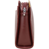 Cartier Bordeaux Leather Clutch - vintageandkickz