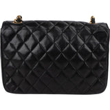 Chanel Quilted Lambskin Diana 24K Gold Single Flap Crossbody Bag