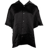 Gucci Black Satin Embroidered Wordsworth Skull Snake Bowling Shirt (IT54)
