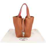 Hermès Brown Taurillon Clemence Picotin Lock 18 (PM) Handbag