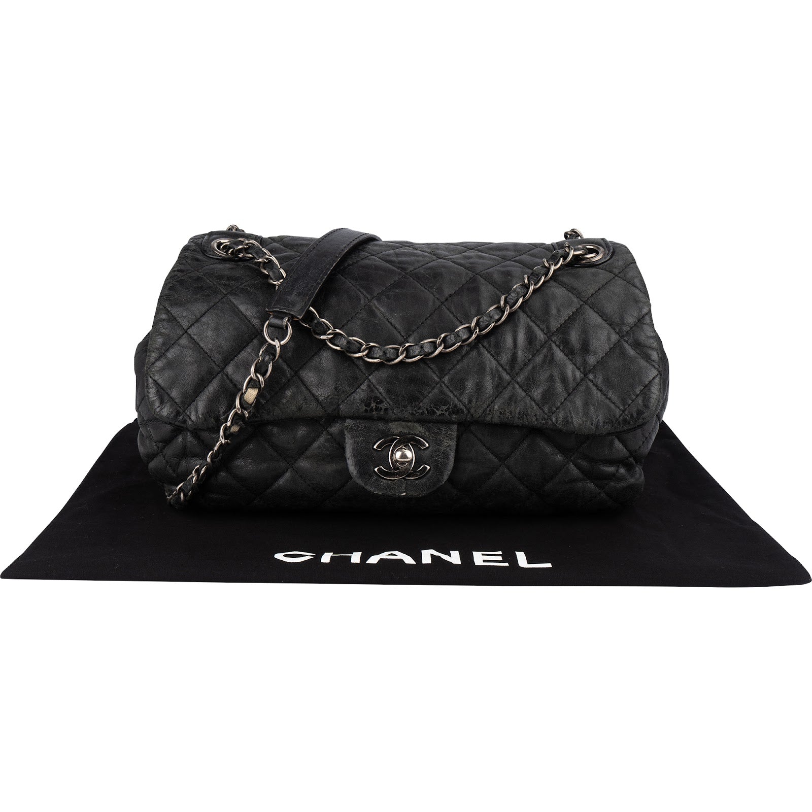 Chanel Quilted Lambskin Single Flap Crossbody Bag - vintageandkickz