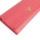 Prada Pink Saffiano Leather Wallet On Chain Crossbody Bag - vintageandkickz