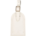Louis Vuitton White Leather "K" Luggage Tag - vintageandkickz