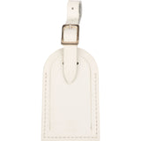 Louis Vuitton White Leather "K" Luggage Tag - vintageandkickz