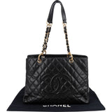 Chanel Quilted Caviar Leather Grand Shopping Tote Shoulder Bag