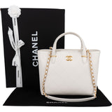 [Chanel Stitching Caviar Leather Small Bowling Handbag