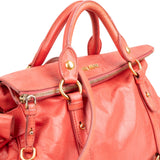 Miu Miu Vitello Lux Leather Bow Satchel Handbag