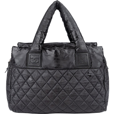 Chanel Quilted Nylon Coco Cocoon Tote Handbag - vintageandkickz
