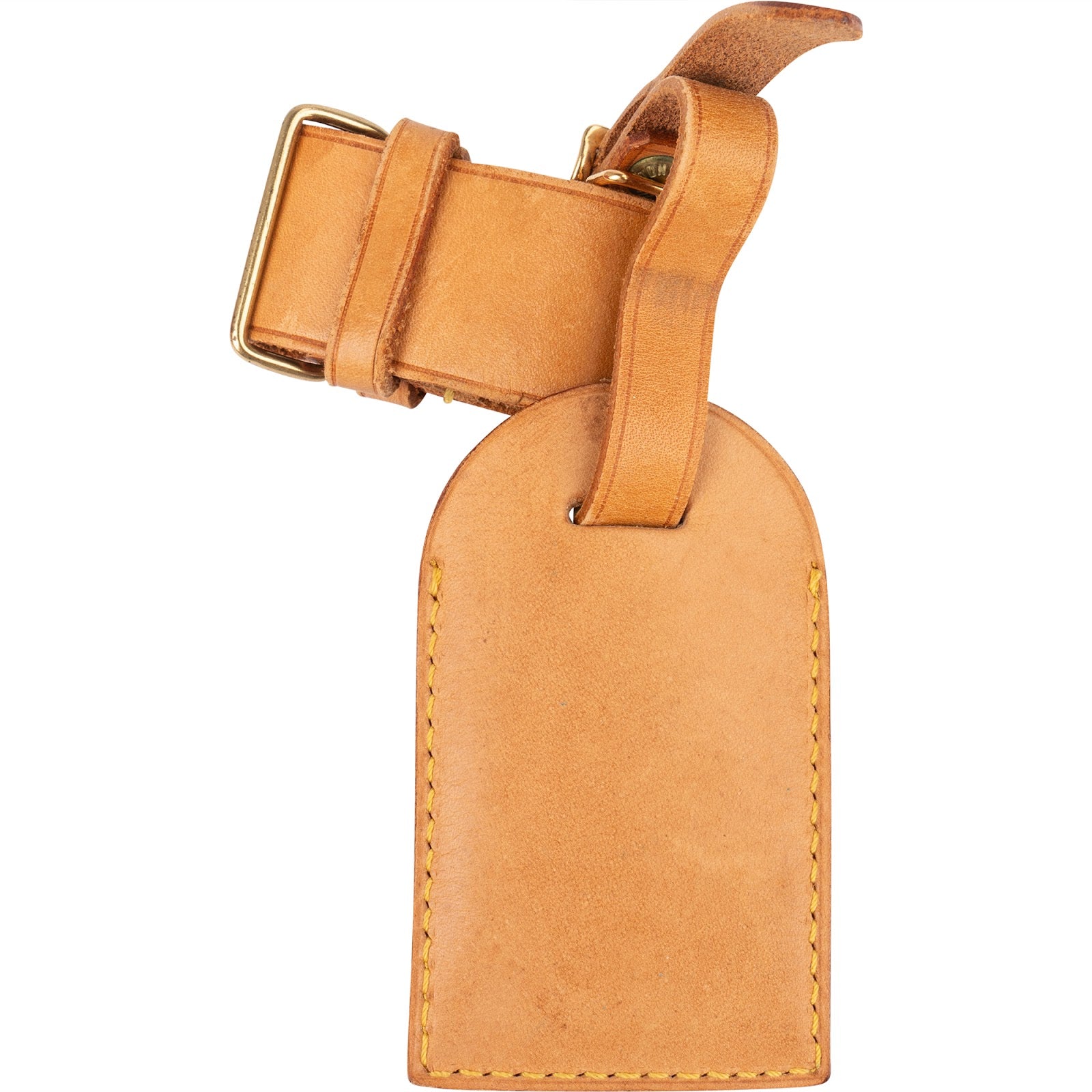 [🔄️B21 / F33] Louis Vuitton Vachetta Leather Luggage Tag - vintageandkickz