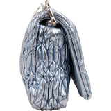 Miu Miu Metallic Matelassé Nappa Leather Crystal Embellished Crossbody Bag