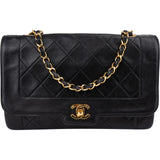 Chanel Quilted Lambskin 24K Gold Single Flap Crossbody Bag