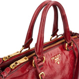 Prada Vitello Antic Leather Bauletto Handbag
