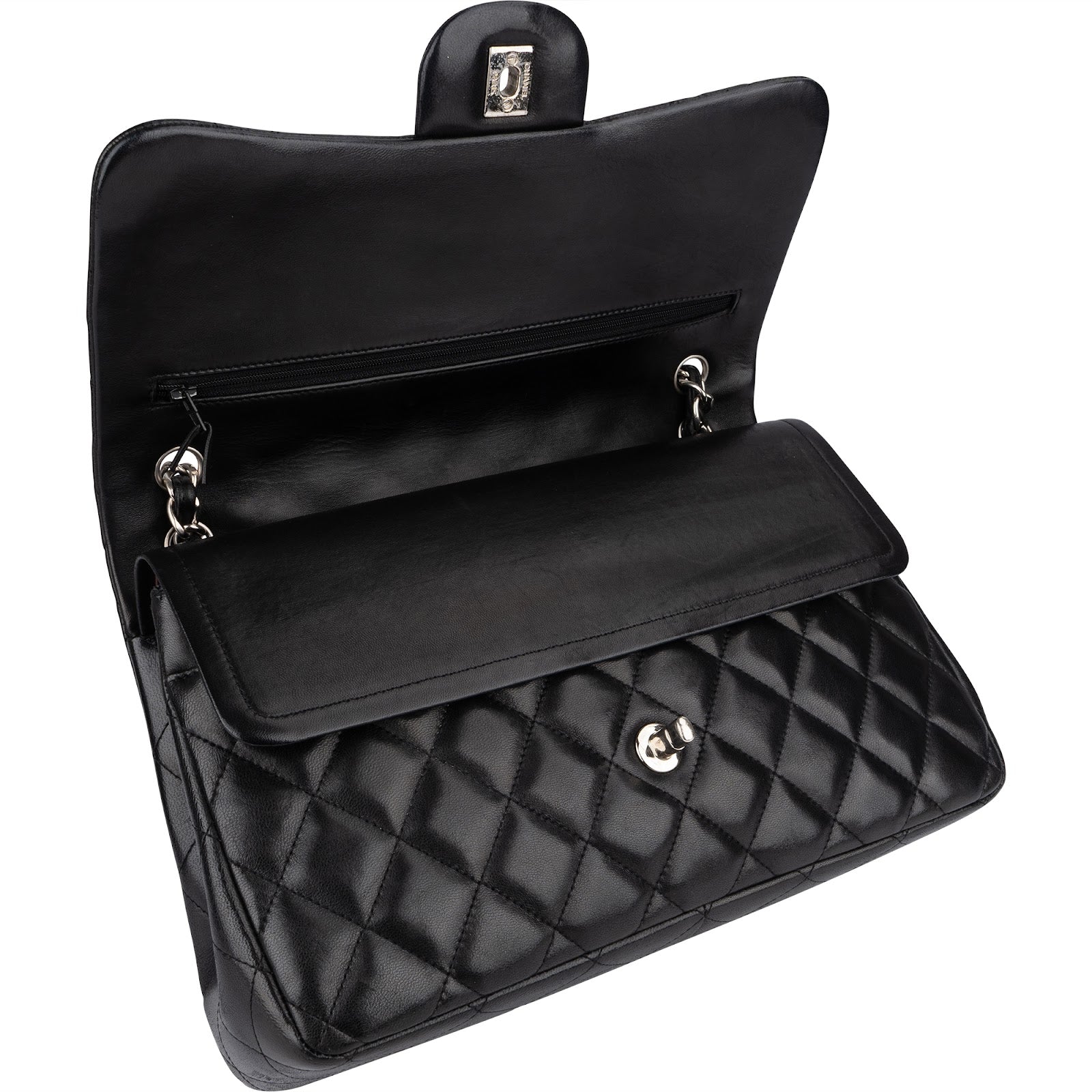 Chanel Quilted Lambskin Jumbo Double Flap Crossbody Bag xx datacode - vintageandkickz