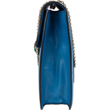 Bulgari Bleu Leather Serpenti Forever Flap Crossbody Bag