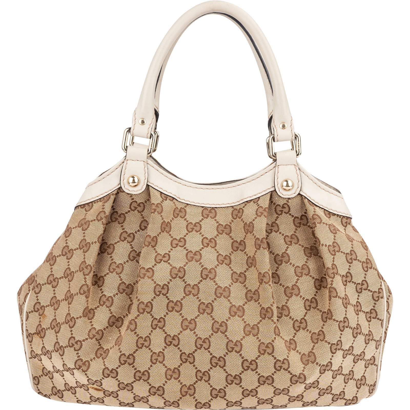 Gucci Monogram GG Canvas Sukey Hobo Handbag - vintageandkickz