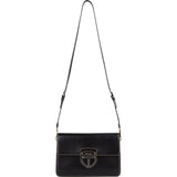 Prada Leather Contrast Stitch Flap Crossbody Bag