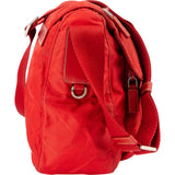 Prada Red Nylon Tessuto Triangle Messenger Crossbody Bag