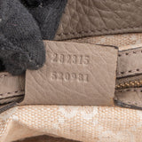 Gucci Pebbled Leather Bamboo Shopper Hobo Shoulder Bag