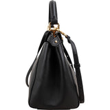Fendi Black Leather Peekaboo Mini Handbag