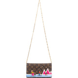 Louis Vuitton Monogram Christmas Animation Illustre Pochette Weekend Crossbody Bag