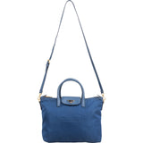 Prada Blue Tessuto Saffiano Triangle Tote Crossbody Handbag