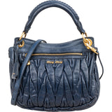 Miu Miu Vitello Quilted Leather Small City Handbag