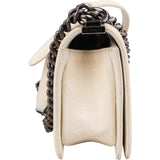 Chanel Quilted Patent Leather Medium Single Flap Boy Crossbody Bag