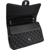 Chanel Quilted Caviar Leather Maxi Double Flap Crossbody Bag