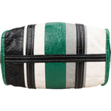 Balenciaga Tricolor Calfskin Leather Bazar Small Tote Crossbody Handbag