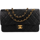Chanel Quilted Lambskin 24K Gold Medium Double Flap Shoulder Bag