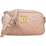 Gucci Matelassé Leather GG Marmont Camera Crossbody Bag