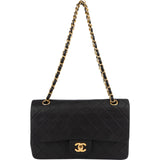 [🔄️B08 / F44] Chanel Quilted Lambskin Medium Double Flap Shoulder Bag - vintageandkickz