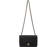 Chanel Quilted Caviar Leather Jumbo Double Flap Crossbody Bag
