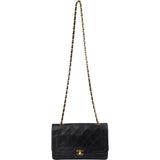 Chanel Quilted Lambskin 24K Gold Single Flap Crossbody Bag