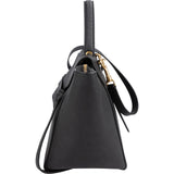 Céline Black Grained Leather Belt Handbag