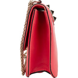 Valentino Garavani Leather Rockstud Glam Lock Flap Crossbody Bag