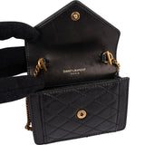 Yves Saint Laurent Quilted Lambskin Cassandre Envelope Micro Crossbody Bag