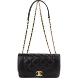 Chanel Quilted Lambskin Diana New Collection Single Flap Crossbody Bag